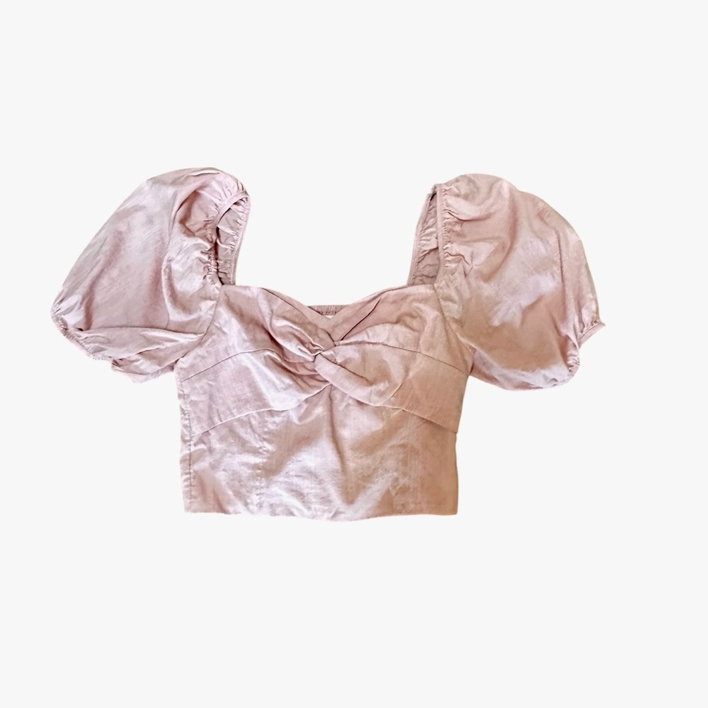 Elodie Light Pink Puff Sleeve Blouse